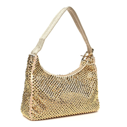 Prada Satin Crystal Mini Re-Edition 2000 Bag Platino 3 of 10
