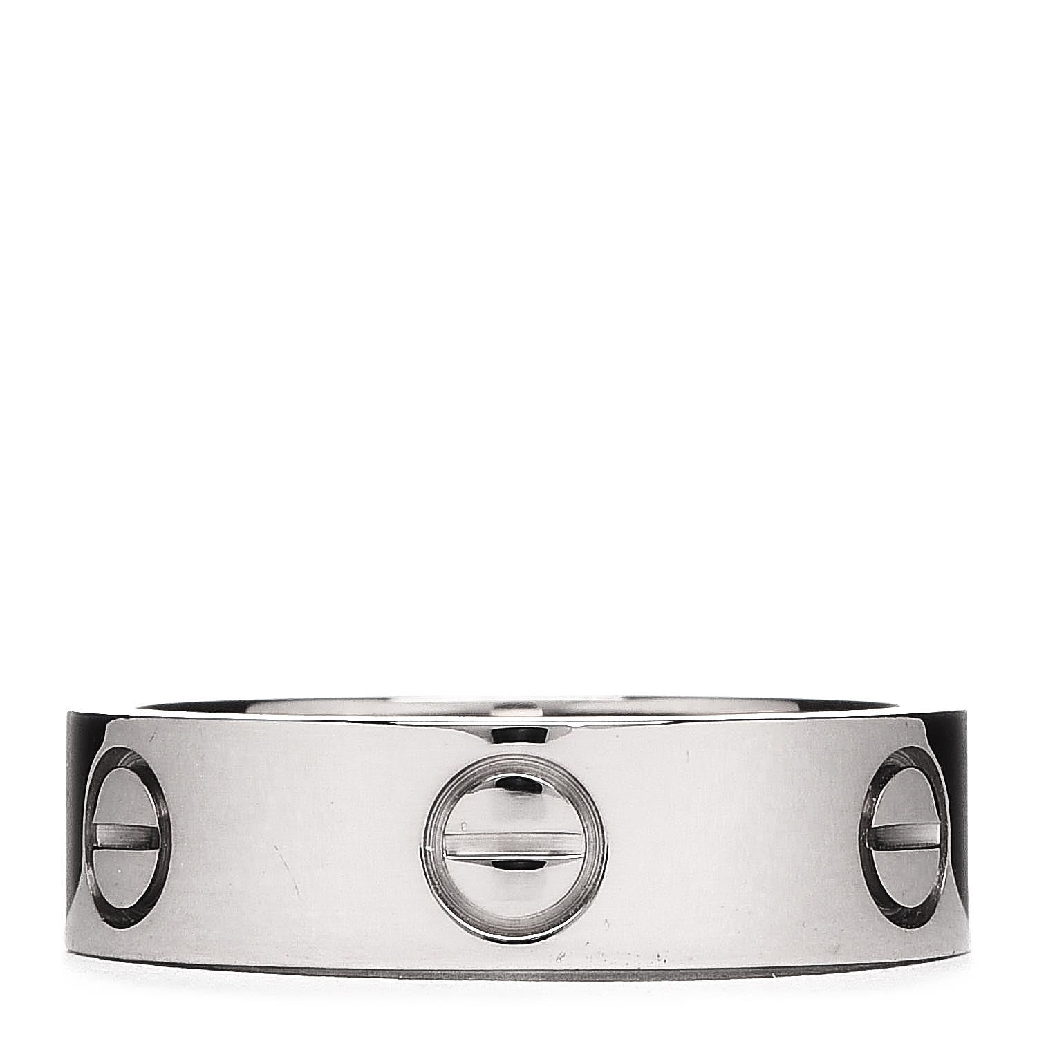 Cartier 18K White Gold 5.5mm LOVE Ring 55 7.25 3 of 5