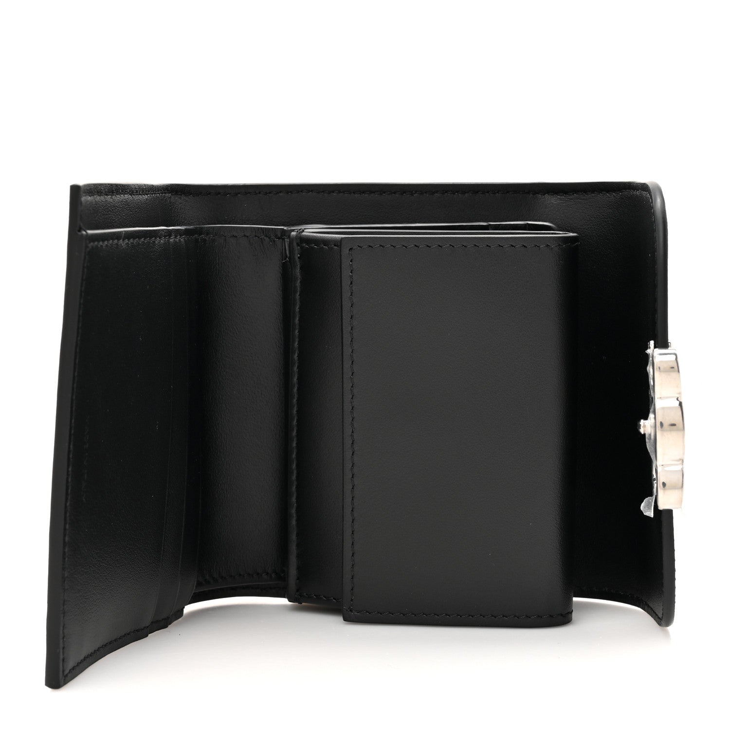 Celine Shiny Calfskin Small Triomphe Wallet Black 5 of 9