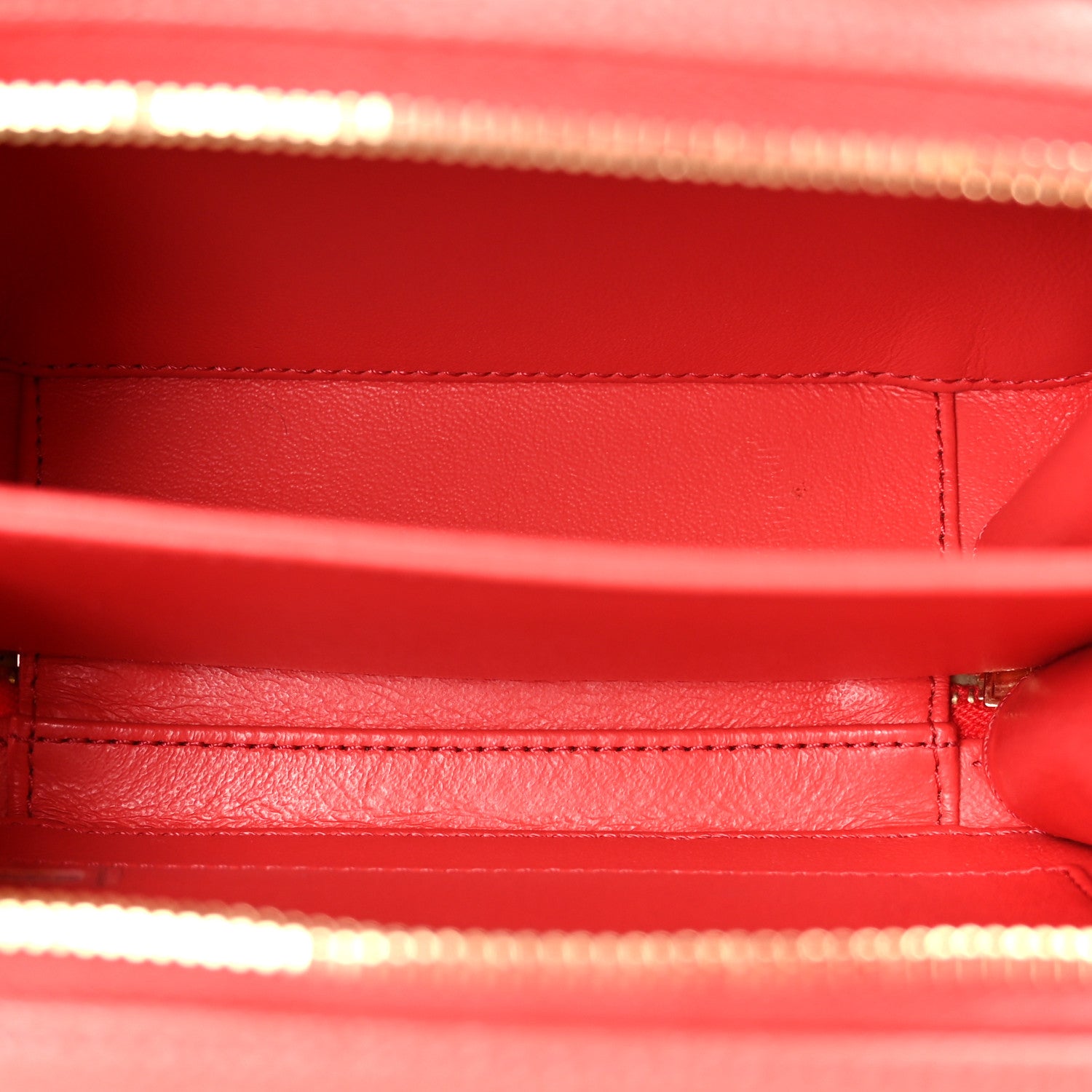 Chanel Caviar Quilted Small CC Filigree Vanity Case Red 5 of 11