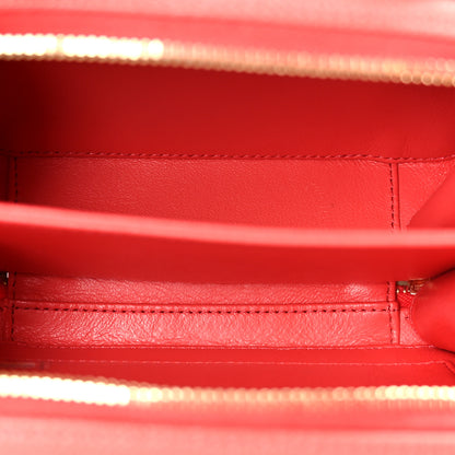 Chanel Caviar Quilted Small CC Filigree Vanity Case Red 5 of 11