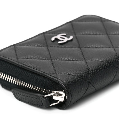 Chanel Caviar Quilted Zip Coin Purse Black 10 of 11