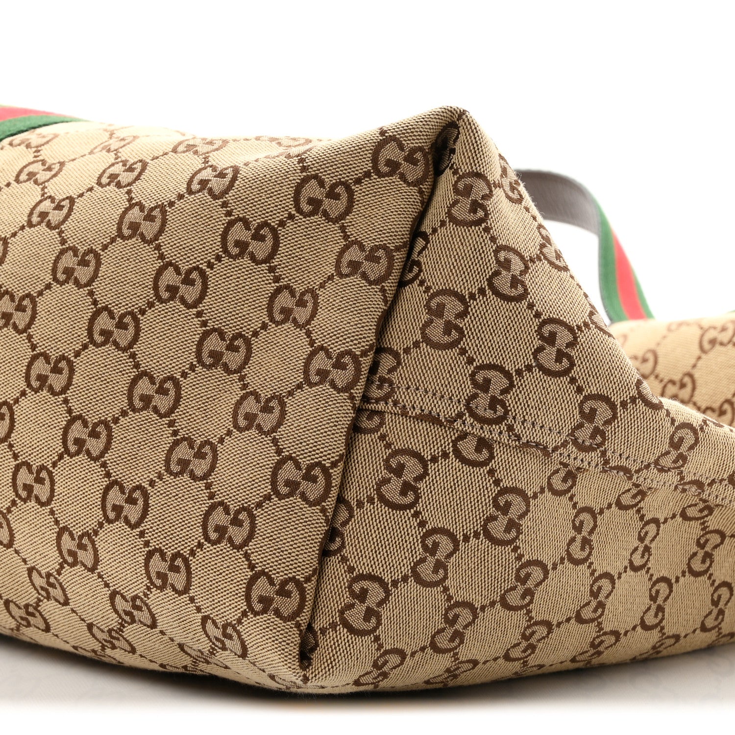 Gucci GG Monogram Web Large Giglio Tote Beige Brown 10 of 10