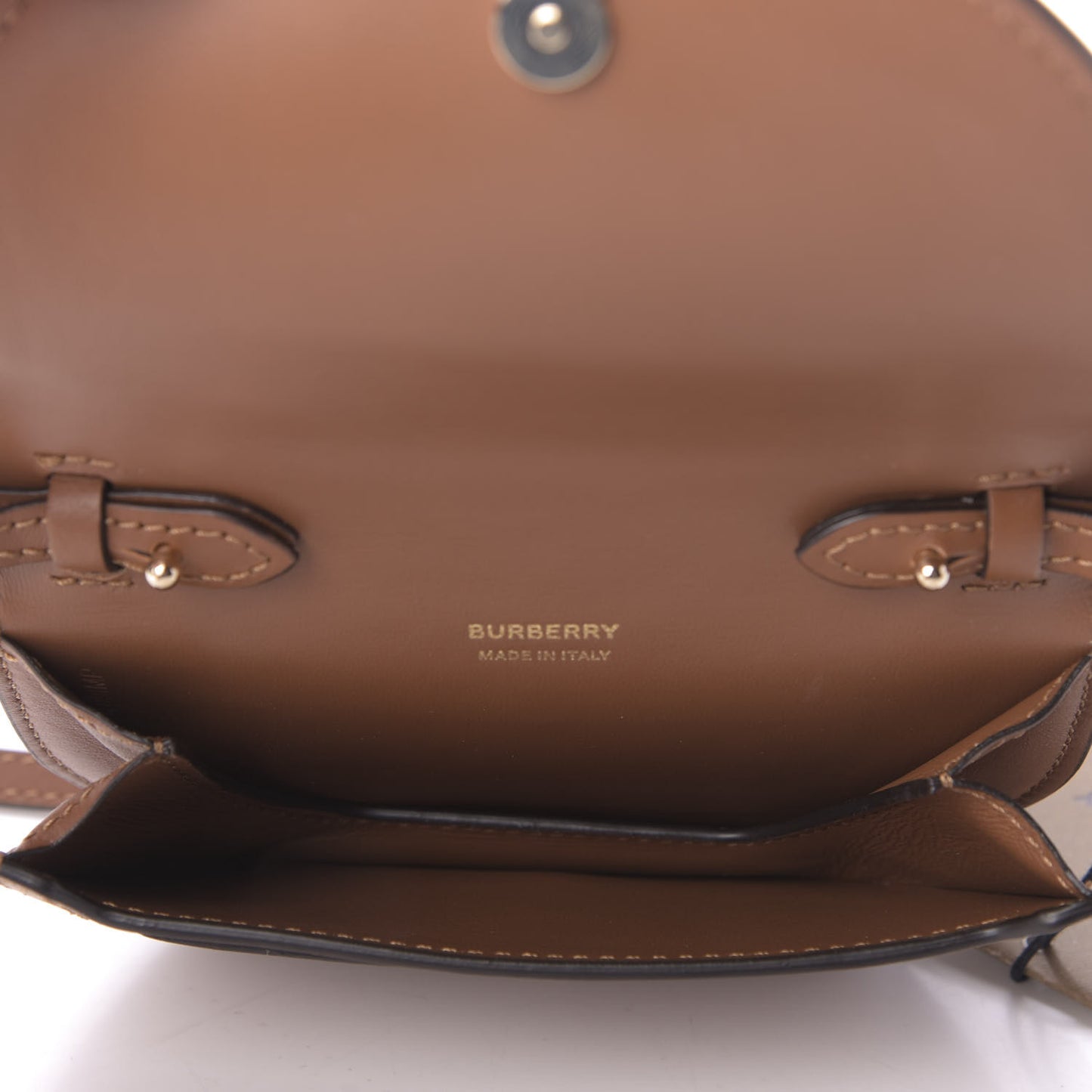 Calfskin Micro Olympia Card Case Warm Tan