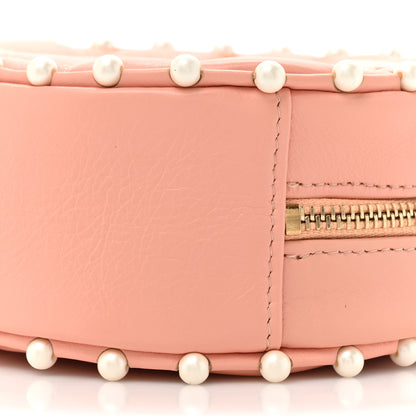 Chanel Calfskin Quilted Pearl Round Clutch With Chain Pink 9 of 10