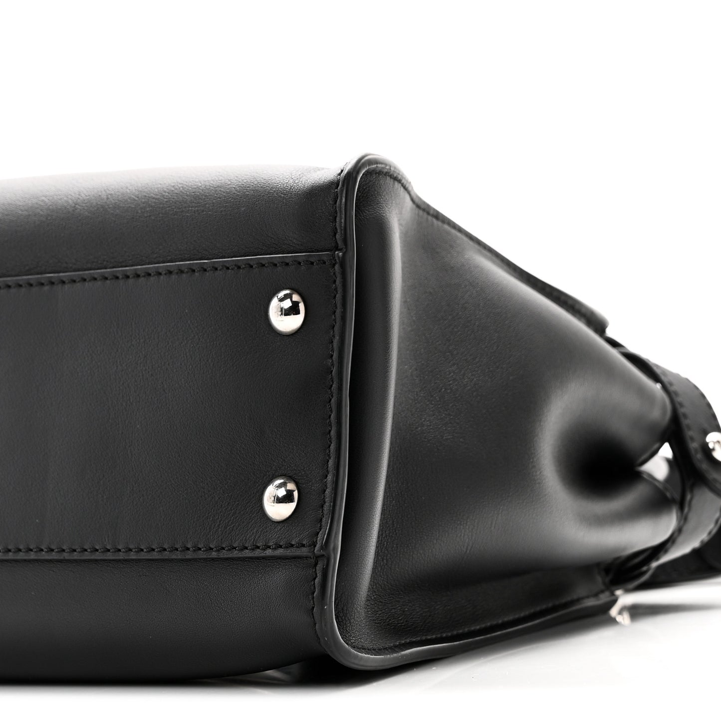 Vitello Seta Snakeskin Crocodile Monster Eyes Medium Peekaboo Iconic Satchel Black Girasole