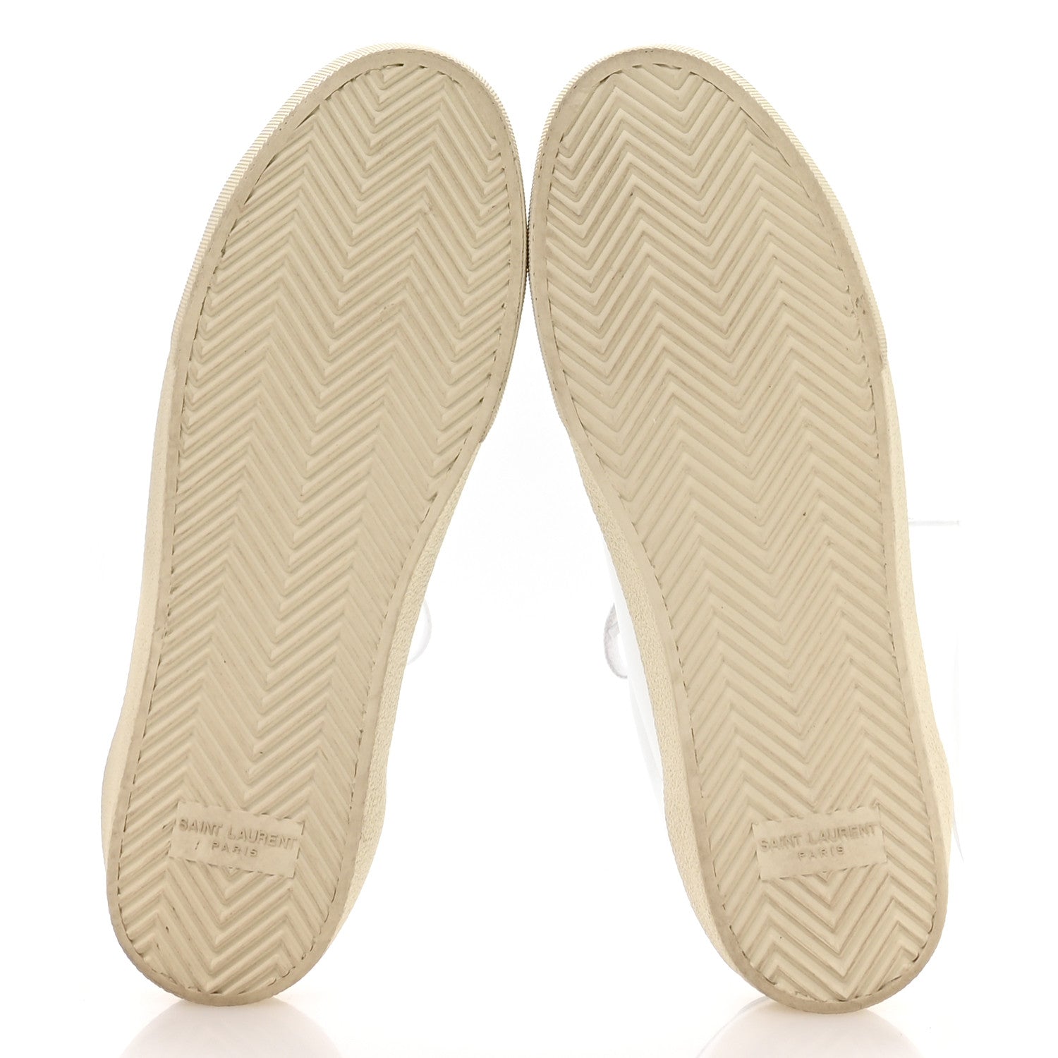 Saint Laurent Calfskin Embroidered Court Classic Sneakers 40 White Black 6 of 8