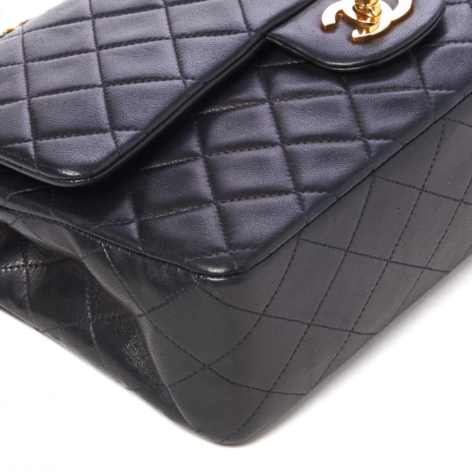 Chanel Lambskin Quilted Medium Double Flap Black 5 of 9