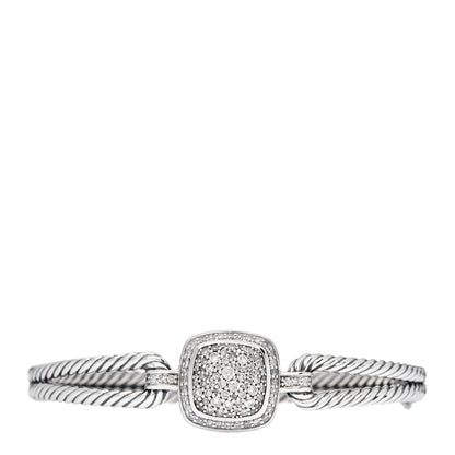 David Yurman Sterling Silver Diamond Albion Cable Bracelet 1 of 4