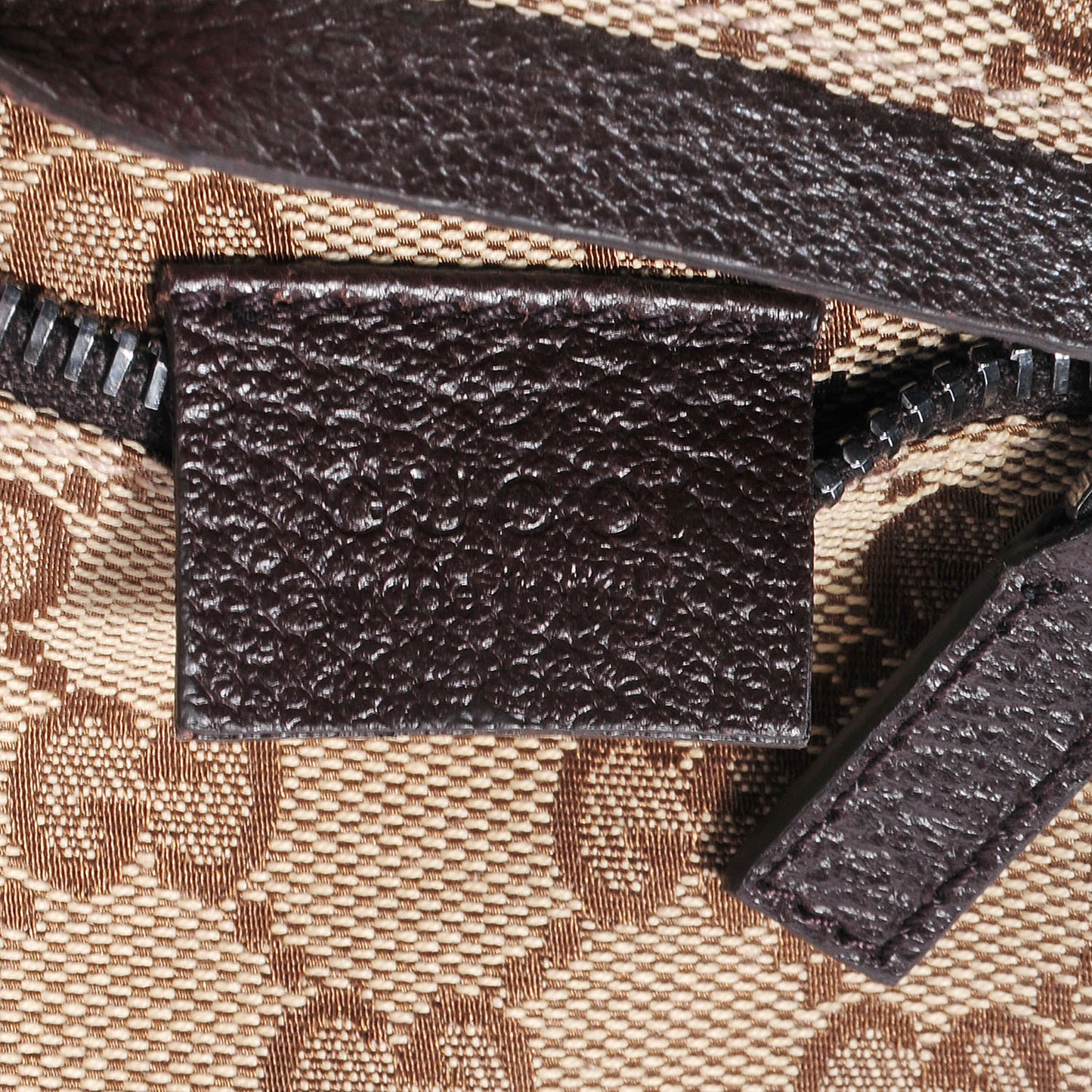 GG Monogram Web Double Pocket Belt Bag Dark Brown