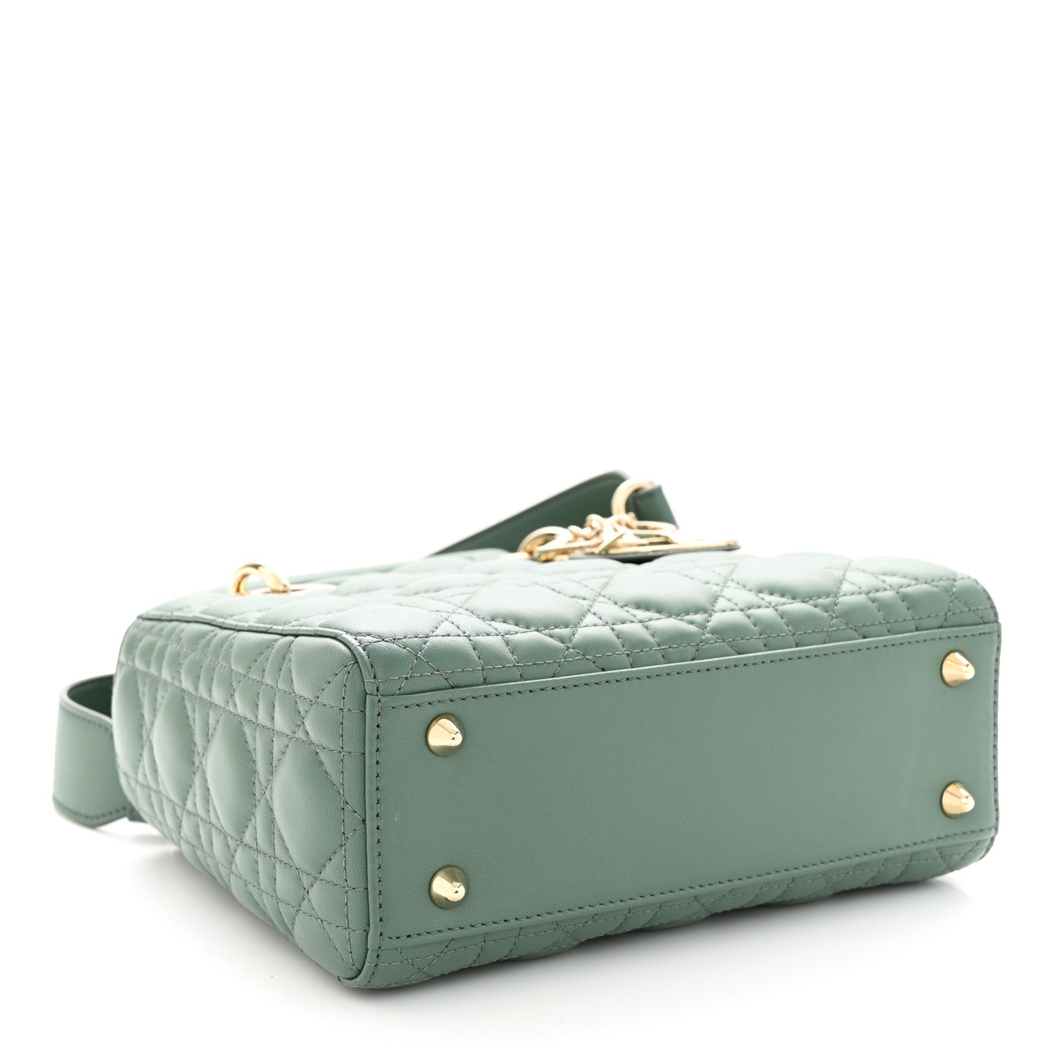 Christian Dior Lambskin Cannage Small My ABCDior Lady Dior Cedar Green 4 of 9