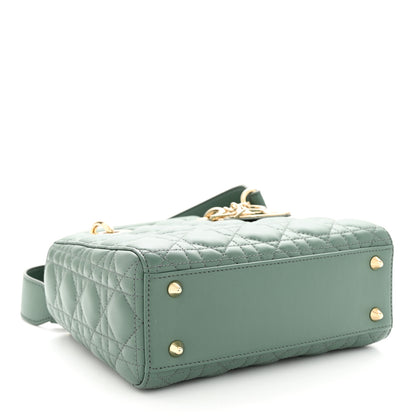 Christian Dior Lambskin Cannage Small My ABCDior Lady Dior Cedar Green 4 of 9