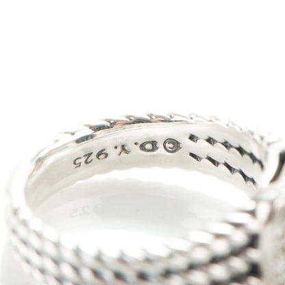 David Yurman Sterling Silver Black Onyx Pave Diamond 10mm Petite Wheaton Ring 7.75 4 of 5