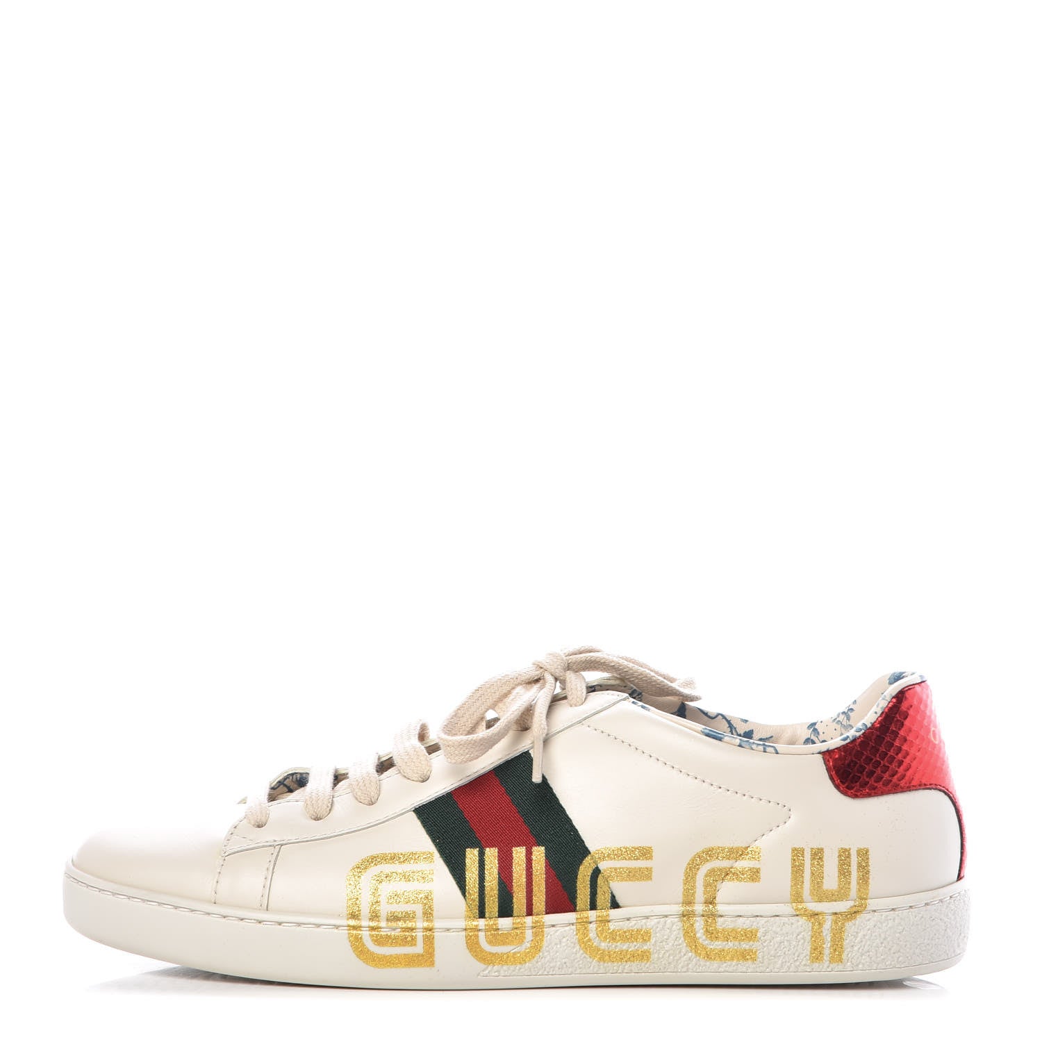 Gucci X SEGA Calfskin Ayers Web Guccy Womens Ace Sneakers 39.5 White 1 of 11