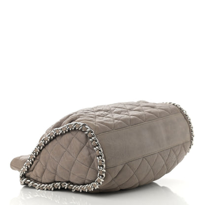 Chanel Washed Lambskin Chain Around Hobo Taupe 4 of 11