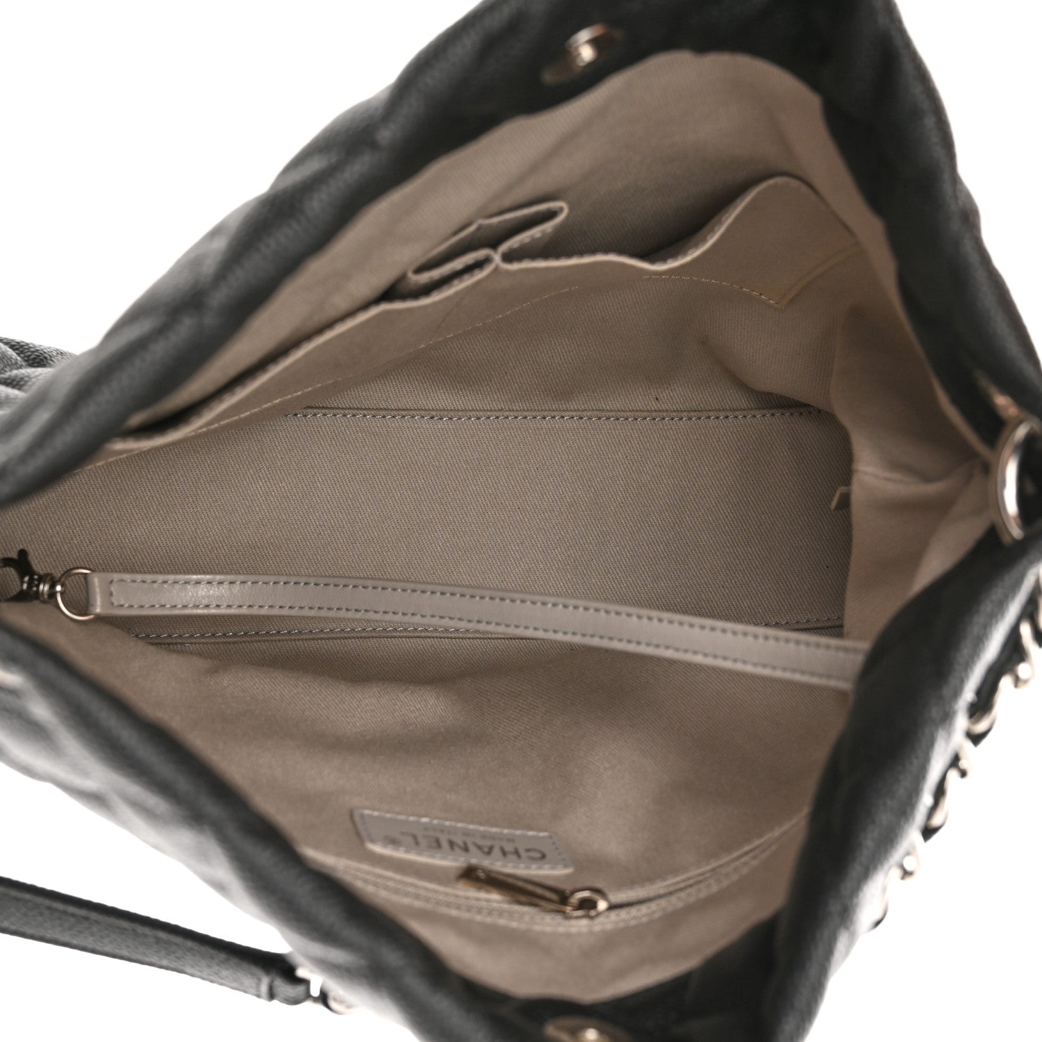 Chanel Caviar Quilted Large CC Shopping Tote Black 4 of 10