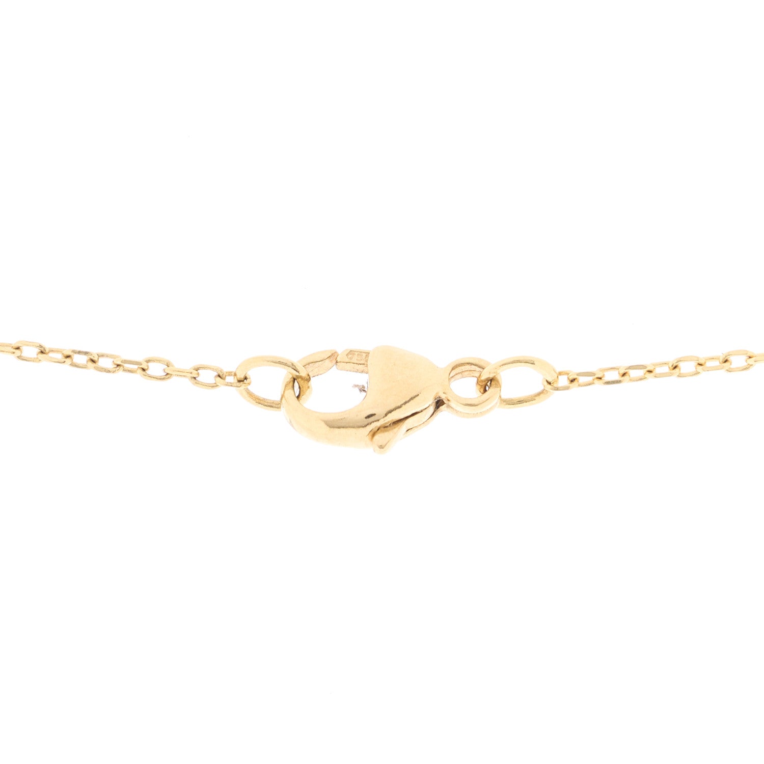 Foundrae 18K Yellow Gold Diamond Enamel Petite Champleve Karma Stationary Necklace Blue 4 of 4