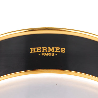 Hermes Enamel Printed Wide Caleche Bracelet 65 Red 3 of 5