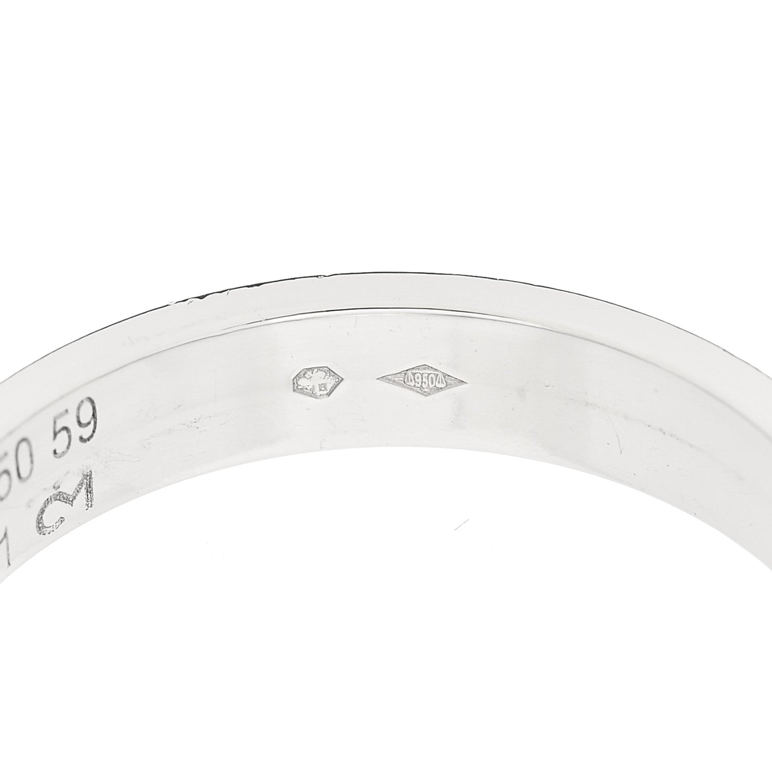 Cartier Platinum 4mm Happy Birthday Band Ring 59 8.75 4 of 4