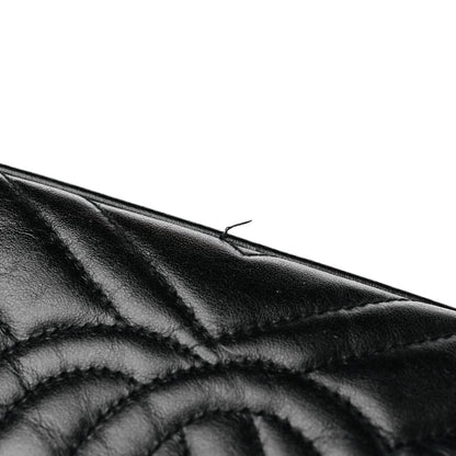 Gucci Calfskin Matelasse Small GG Marmont Chain Shoulder Bag Black 18 of 21