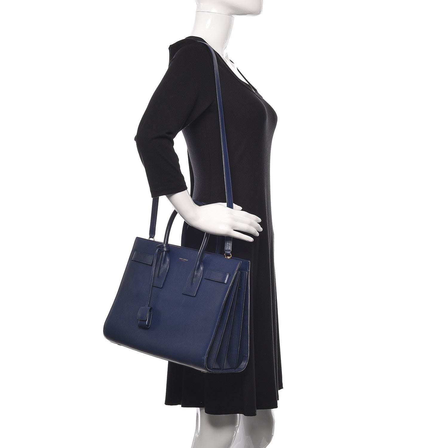 Saint Laurent Calfskin Small Sac De Jour New Marine 2 of 11