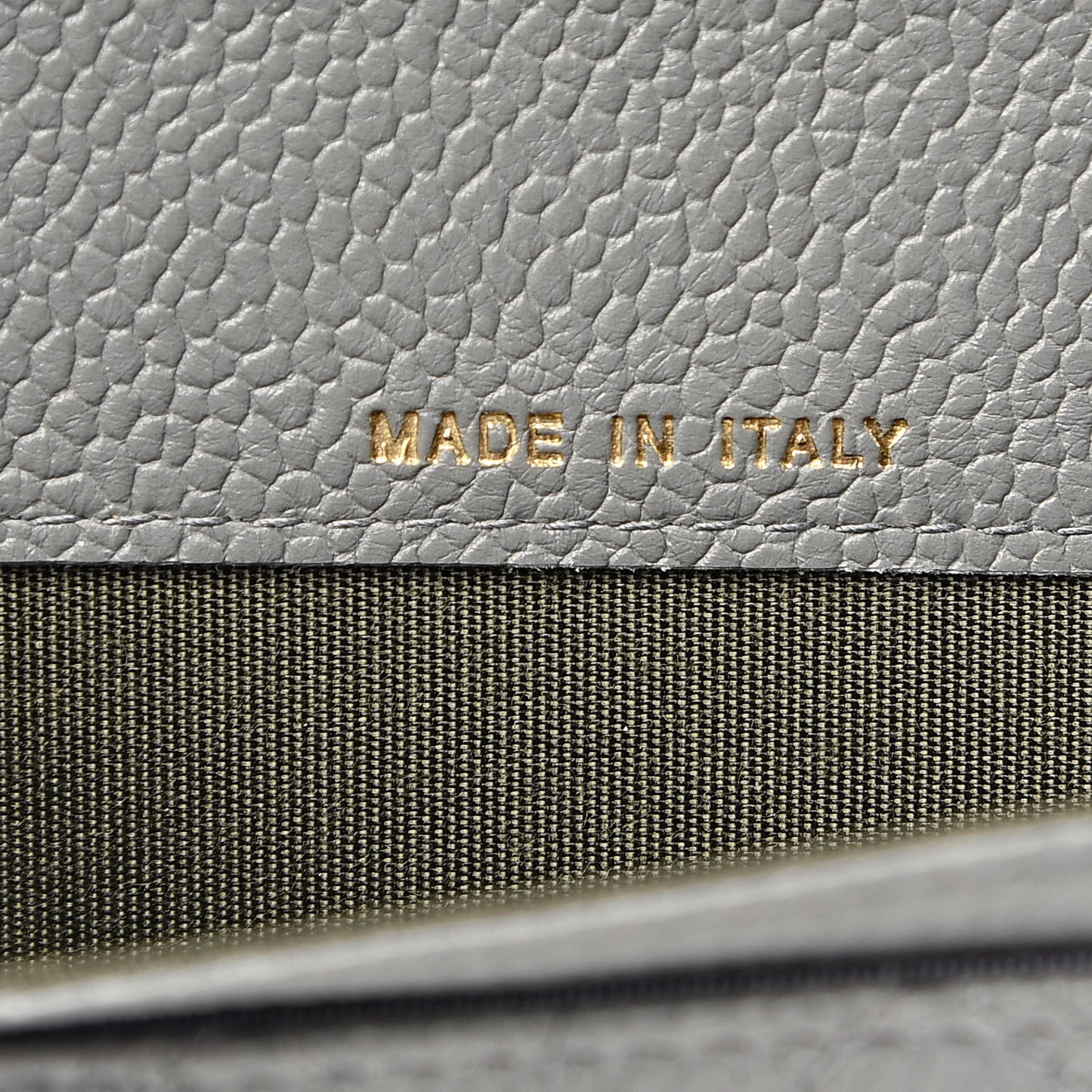 Caviar Quilted Boy Flap Card Holder Grey