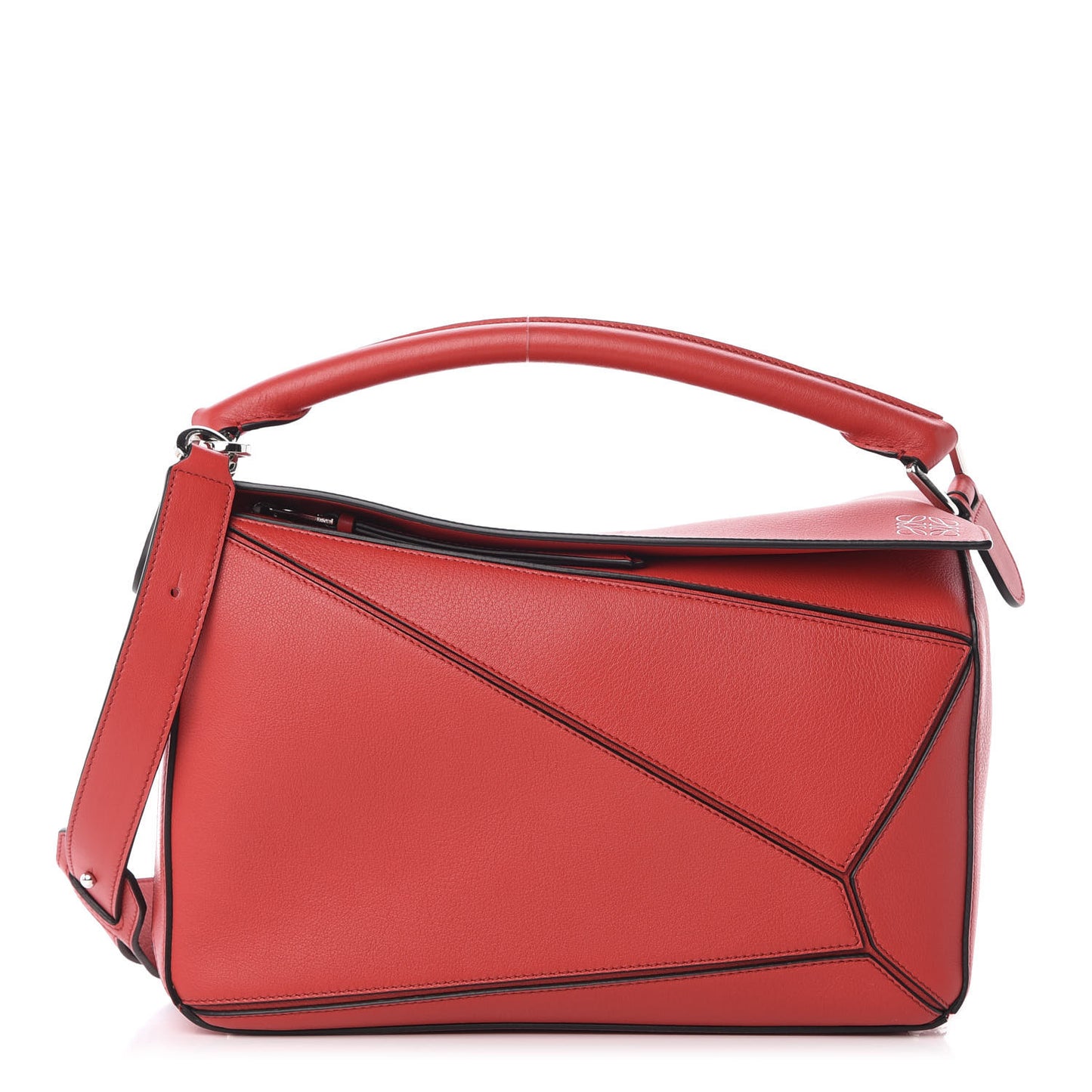 Calfskin Medium Puzzle Bag Scarlet