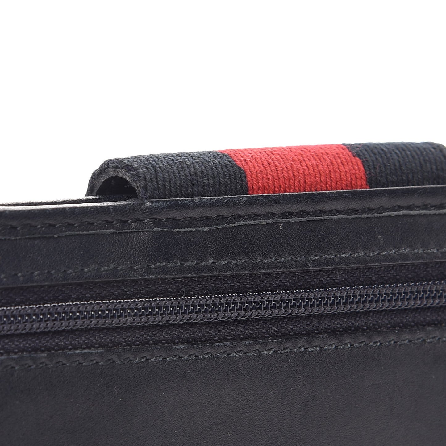 Monogram Calfskin Ladies Web Continental Wallet Beige Blue
