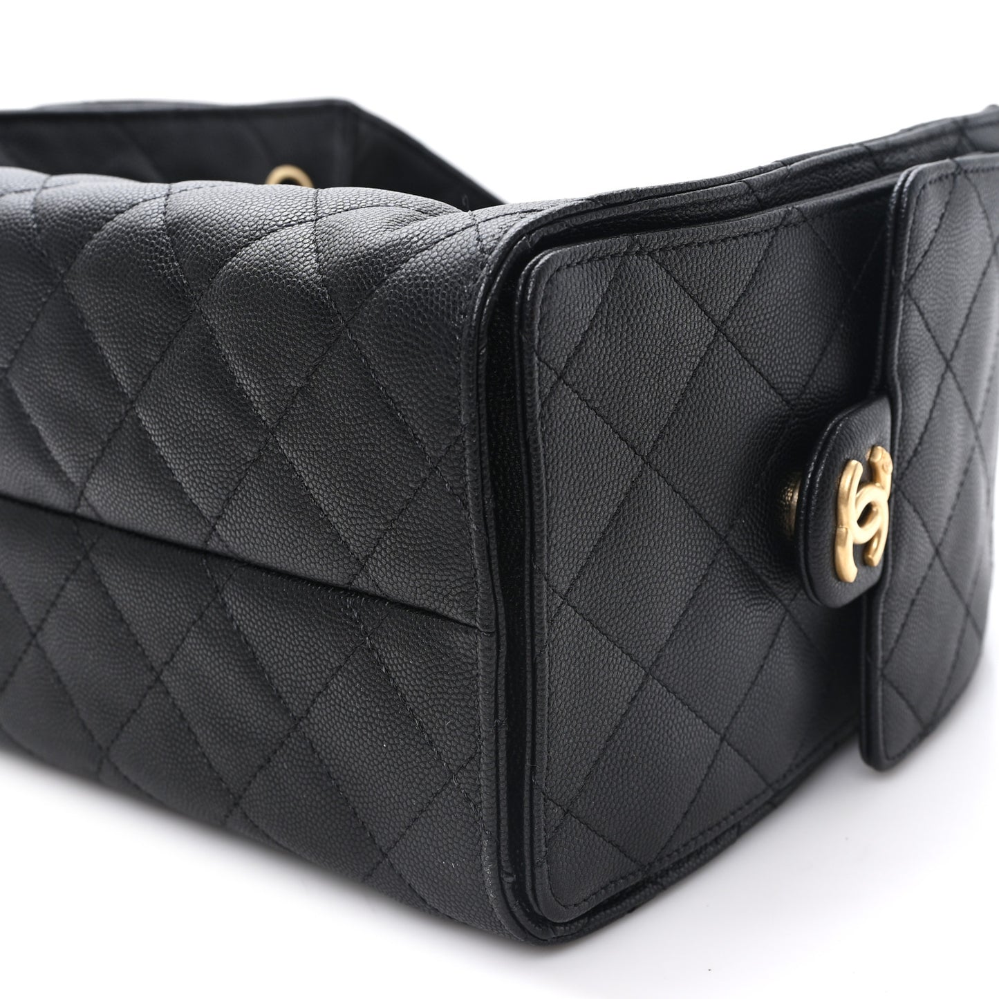 Caviar Quilted Small Chanel 25 Handbag Black