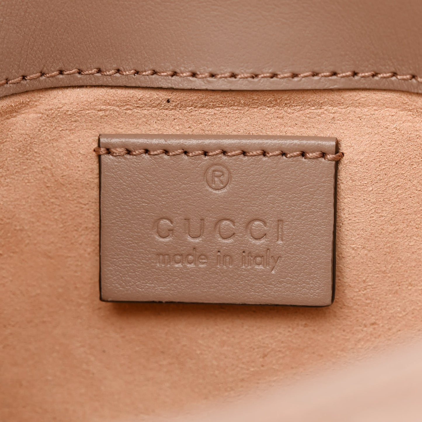 Calfskin Matelasse Super Mini GG Marmont Shoulder Bag Porcelain Rose