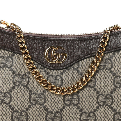 Gucci GG Supreme Monogram Textured Dollar Calfskin Mini Ophidia Chain Bag Beige Ebony 8 of 10