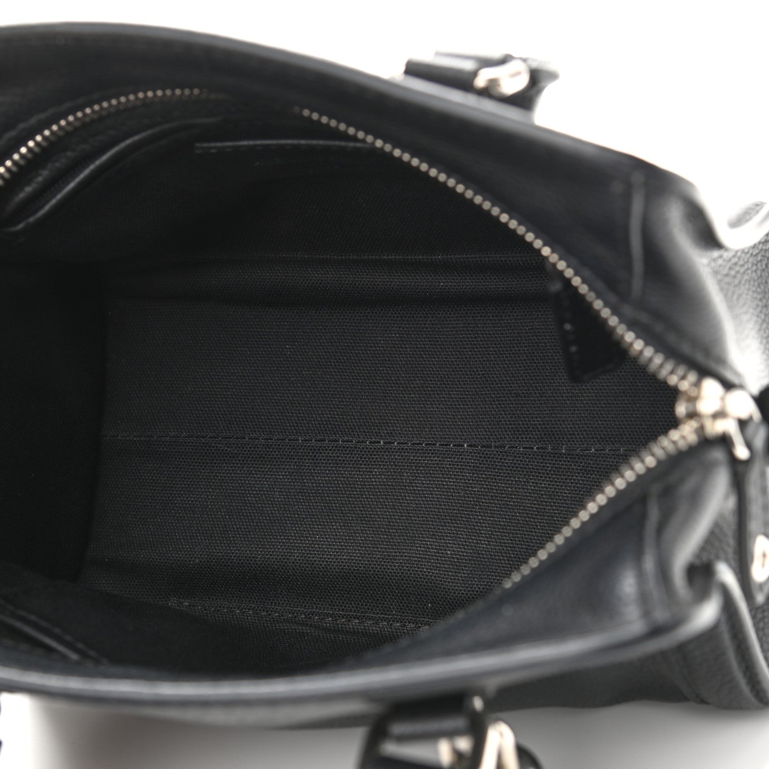 Alexander McQueen Pebbled Calfskin Mini Skull Padlock Zip Around Tote Black 4 of 10