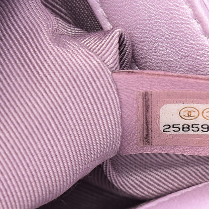 Chanel Metallic Lambskin Chevron Quilted Small Boy Flap Purple 7 of 11