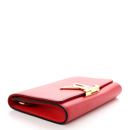 Louis Vuitton Calfskin Chain Louise MM Red 4 of 11