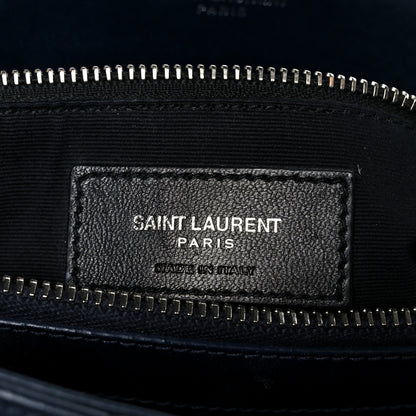 Saint Laurent Calfskin Y Quilted Monogram Medium Loulou Chain Satchel Medium Blue 7 of 11