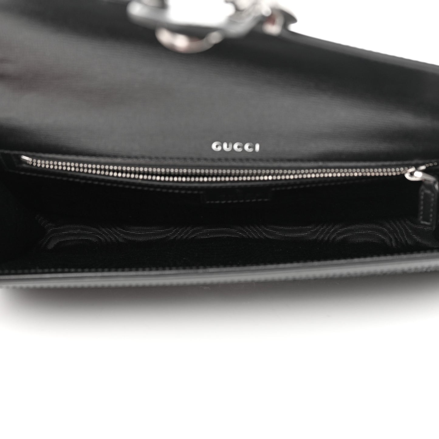 Satin Crystal Small Dionysus Shoulder Bag Black