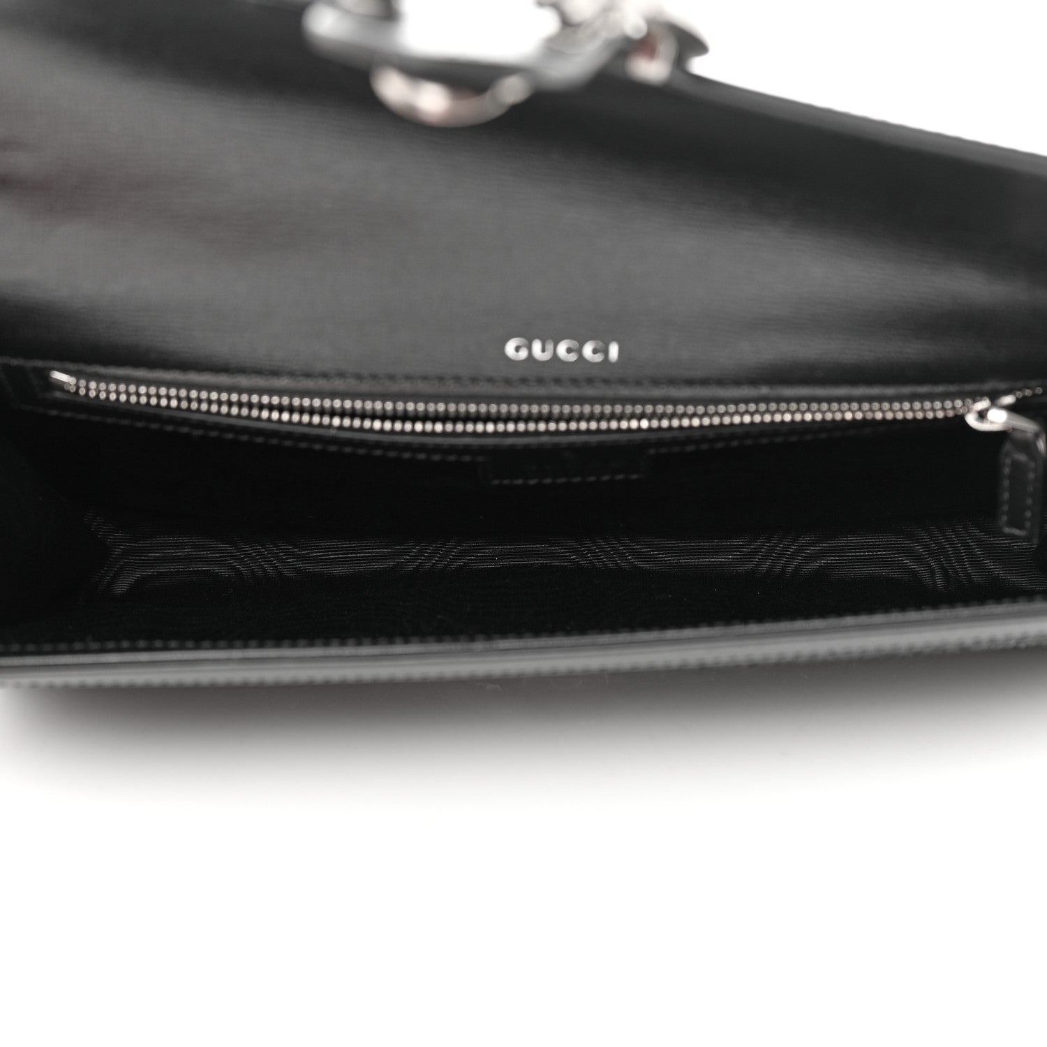 Gucci Satin Crystal Small Dionysus Shoulder Bag Black 5 of 11