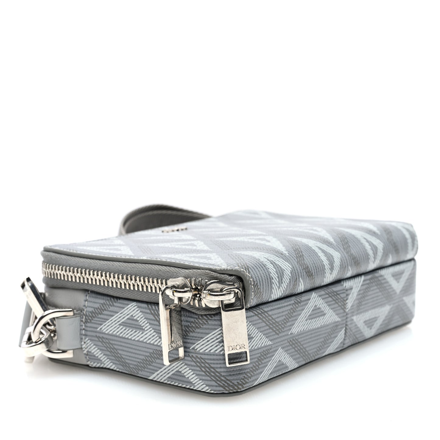 Coated Canvas CD Diamond Messenger Pouch Grey
