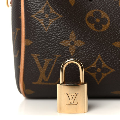Louis Vuitton Monogram Speedy Bandouliere 20 Black 8 of 11