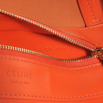 Celine Leather Horizontal Bi-Cabas Orange Red 8 of 9