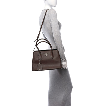 Prada Saffiano Cuir Twin Tote Cocoa 2 of 17
