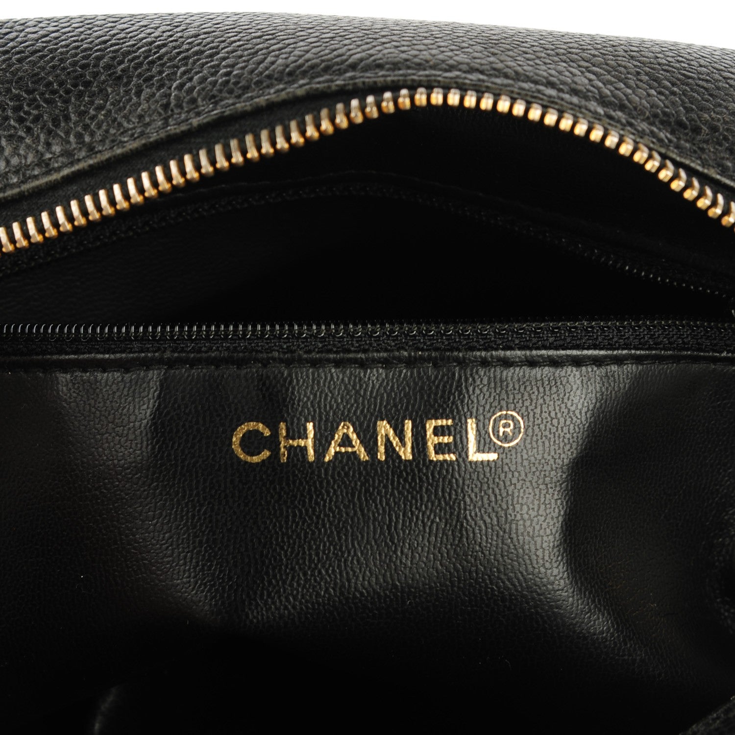 Chanel Caviar CC Large Cosmetic Case Black 6 of 13