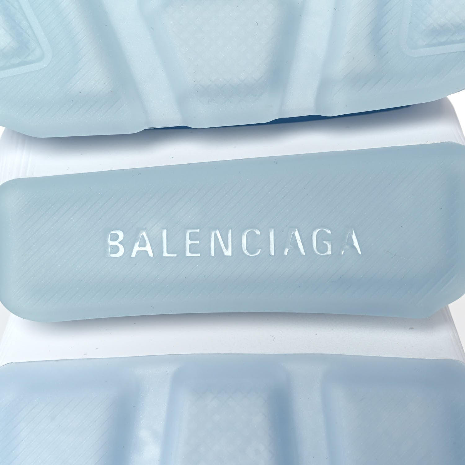Balenciaga Technical 3D Recycled Knit Bi-Color Womens Speed 2.0 Transparent Sole Sneakers 40 Blue White Transparent Blue 6 of 7