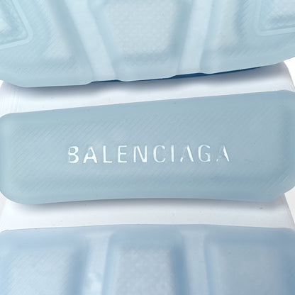 Balenciaga Technical 3D Recycled Knit Bi-Color Womens Speed 2.0 Transparent Sole Sneakers 40 Blue White Transparent Blue 6 of 7