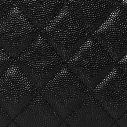 Chanel Caviar Quilted Curvy Pouch Cosmetic Case Black 7 of 10