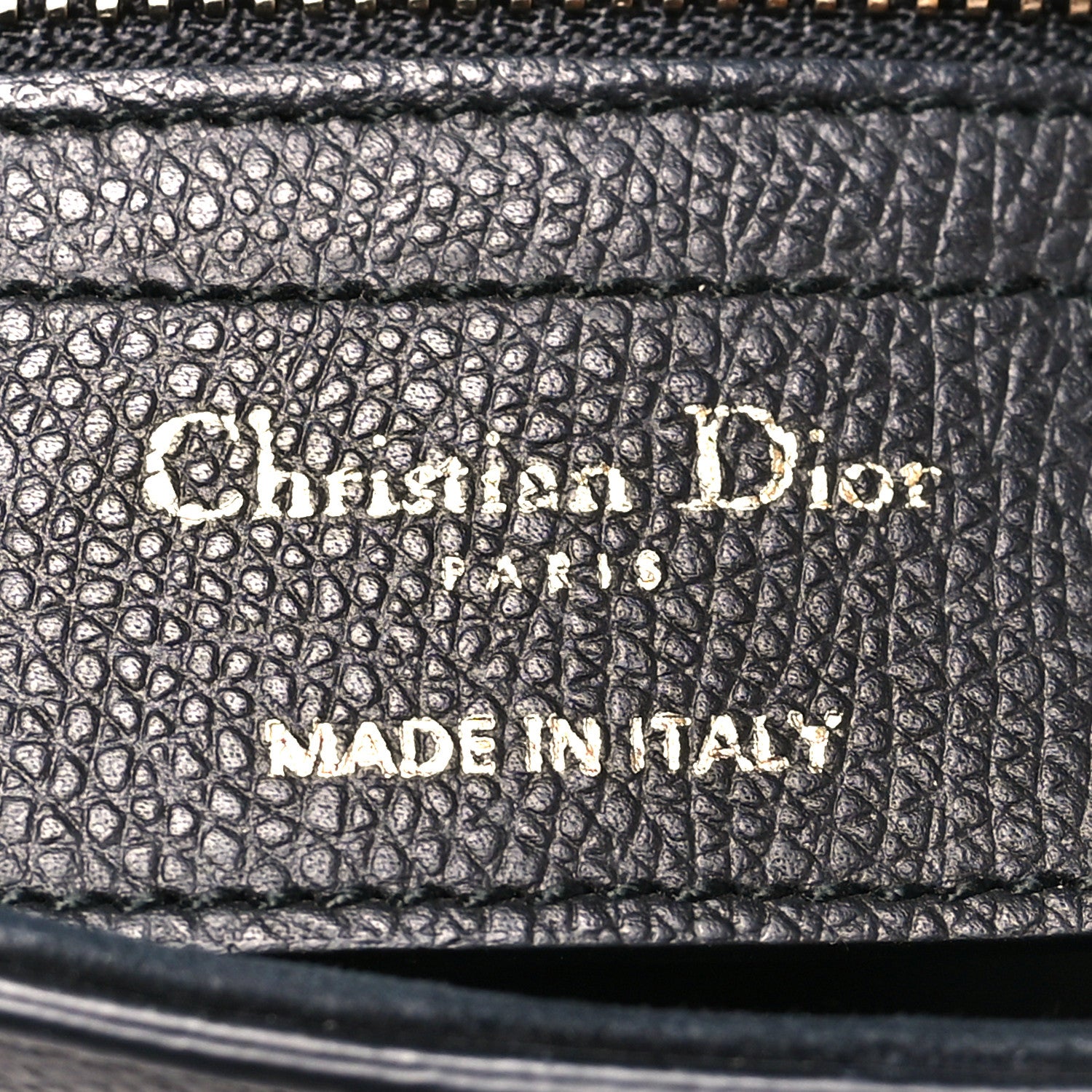 Christian Dior Grained Calfskin Saddle Bag Black 6 of 11
