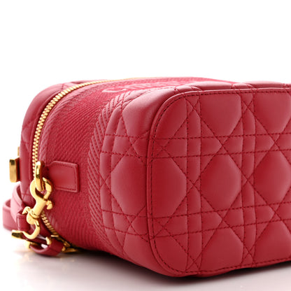 Christian Dior Lambskin Cannage Small Diortravel Vanity Case Red 9 of 10