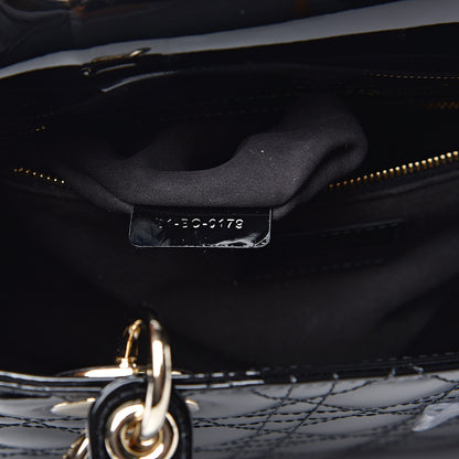 Christian Dior Patent Cannage Medium Lady Dior Black 6 of 9