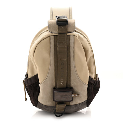 Givenchy Nylon Nubuck G-Trail Small Sling Bag Taupe Anthracite Sand 1 of 9