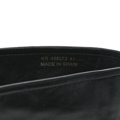 Saint Laurent Lambskin Monogram Espadrilles 41 Black 8 of 9